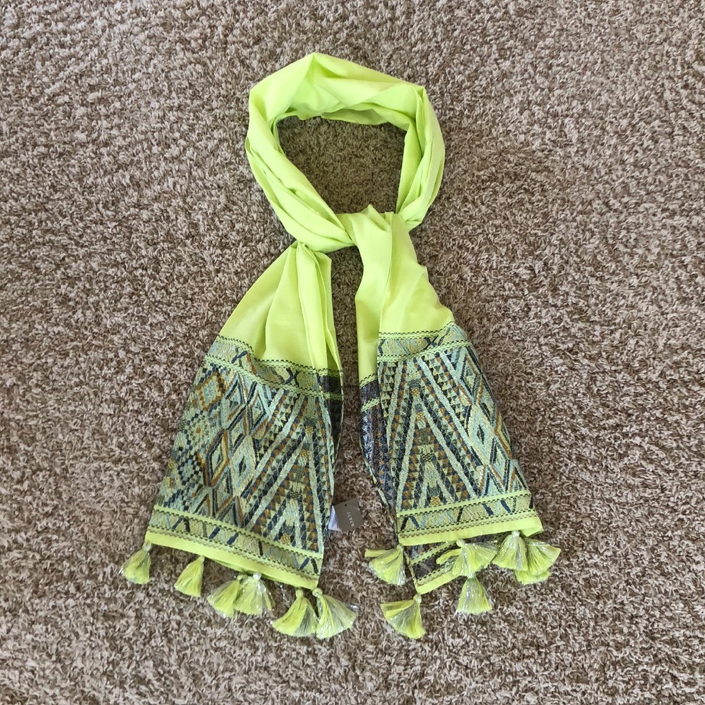 J. Crew embroidered scarf